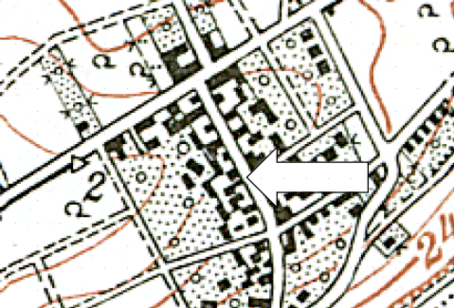 Kartenausschnitt aus 1960