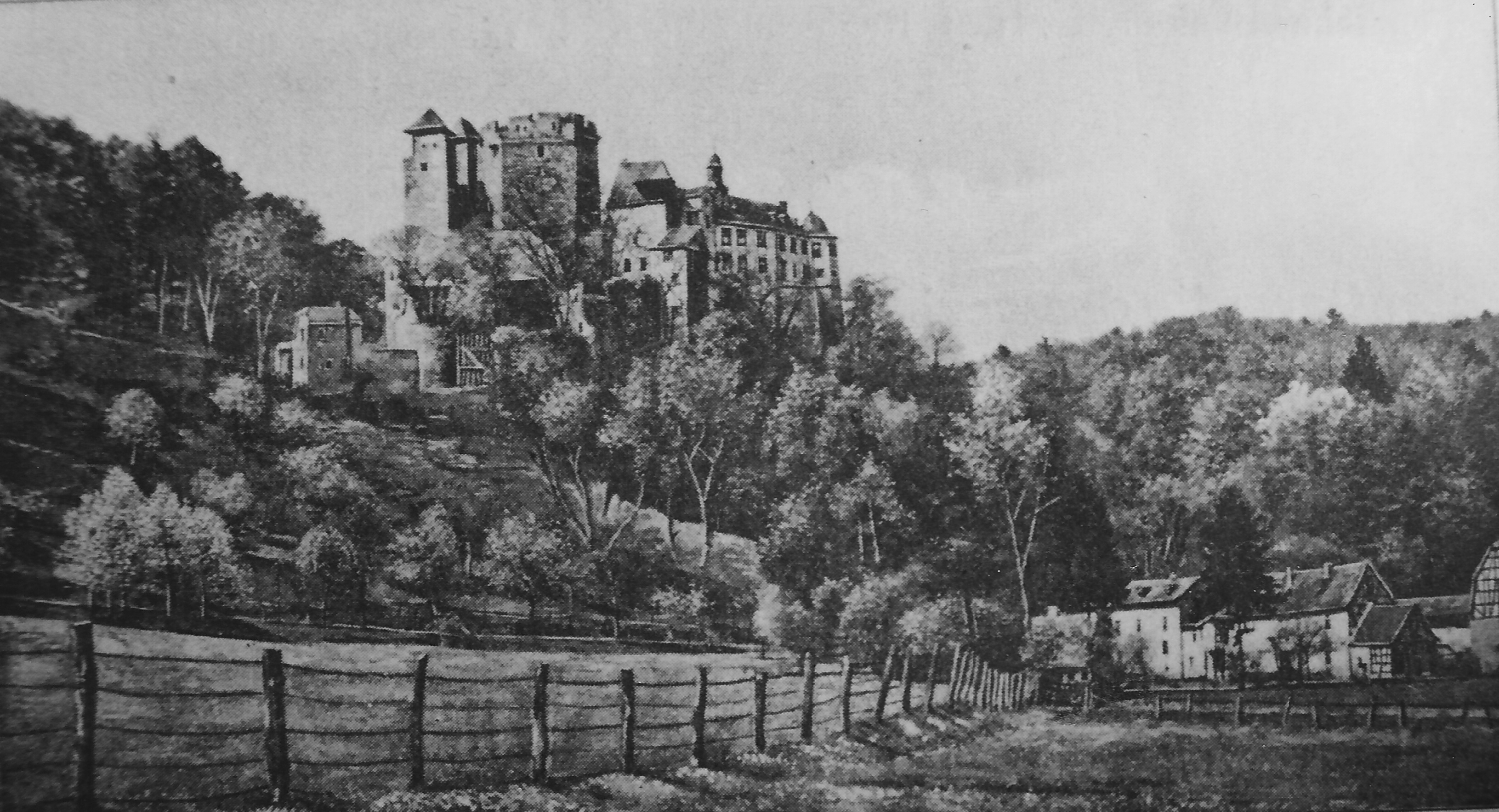 Zeichnung von Burg Hohlenfels Zeichnung von Burg Hohlenfels